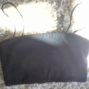 Black crop cami tank top